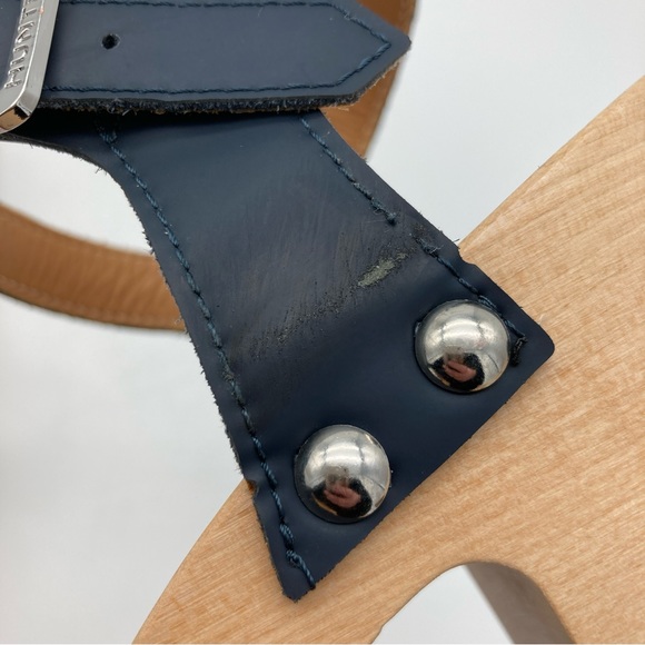 Hunter Refined Penny Loafer Leather and Wood Clog Sandal - Picture 11 of 11